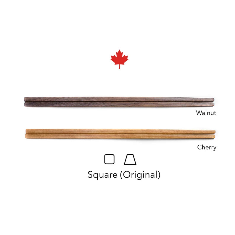 Simpo Original style (100% Tung oil finish)-Natural Wood Chopsticks-Made In Canada