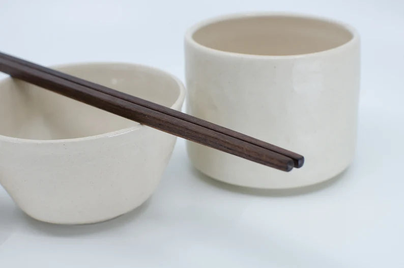 Simpo Original style (100% Tung oil finish)-Natural Wood Chopsticks-Made In Canada - Walnut