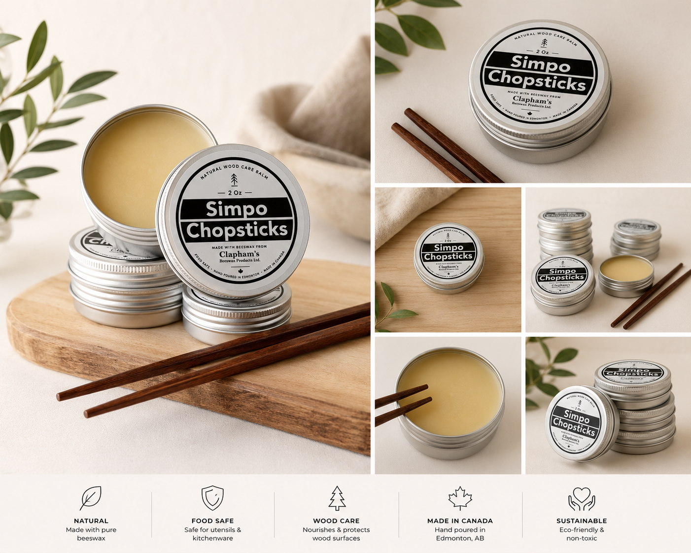 Beeswax Chopsticks Care Balm
