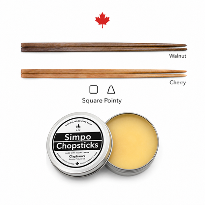 Family Table Set | 4 Pairs of Square Pointy + Beeswax Care Balm
