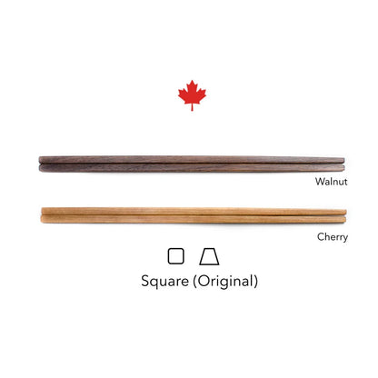 Simpo Original style (100% Tung oil finish)-Natural Wood Chopsticks-Made In Canada