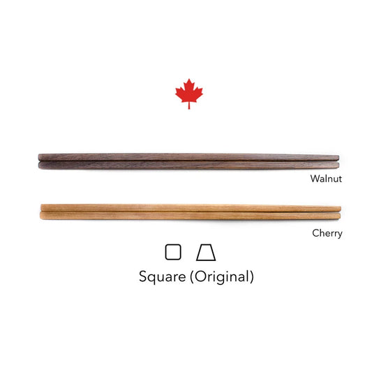 Simpo Original style (100% Tung oil finish)-Natural Wood Chopsticks-Made In Canada