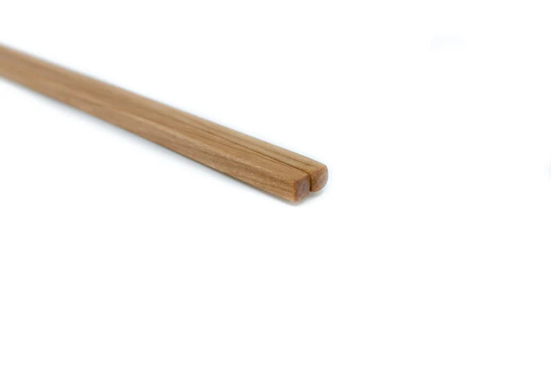 Simpo Rounded style (100% Tung oil finish)-Natural Wood Chopsticks-Made In Canada 