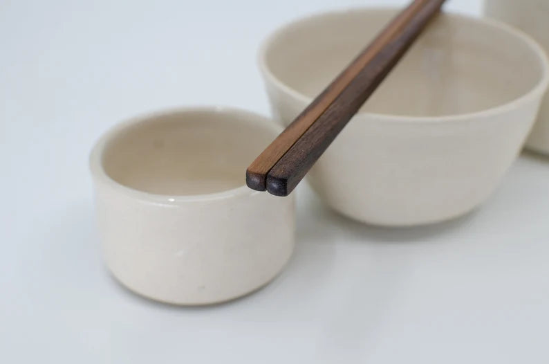 Simpo Original style (100% Tung oil finish)-Natural Wood Chopsticks-Made In Canada - Walnut